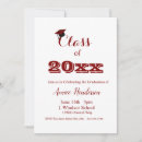 Search for maroon and white graduation invitations High school