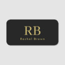 Search for black and gold name tags Business