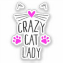 Search for funny black cat stickers Crazy cat lady