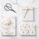 Search for white and gold christmas wrapping paper Xmas