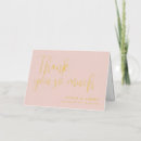 Search for pink gold thank you cards Pretty
