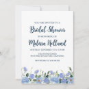 Search for hydrangea bridal shower invitations Blue and white