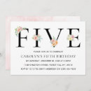 Search for turning five invitations Elegant