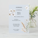 Search for blue floral birthday invitations White