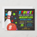 Search for boy bowling birthday invitations Strike up some fun