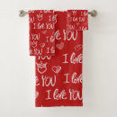 Search for valentines bath towels Red and white