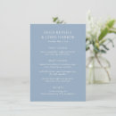 Search for dusty blue wedding menus Elegant