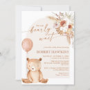 Search for boho teddy bear baby shower invitations We can bearly wait