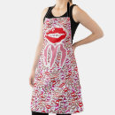Search for lip print aprons Kisses