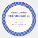 Search for thank you party favour stickers Blue