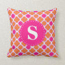 Search for hot pink and orange cushions White