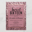 Search for rose gold glitter invitations Glamourous