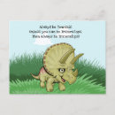 Search for cute triceratops postcards Jurassic
