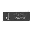 Search for letter j return address labels Monogrammed