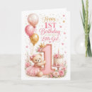 Search for baby girl birthday cards 1st