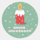 Search for merry christmas candles stickers Red