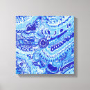 Search for blue and white canvas prints Oriental