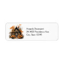 Search for haunted house return address labels Spooky