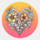 Search for heart tattoo stickers Flowers
