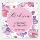 Search for purple floral wedding stickers Stylish