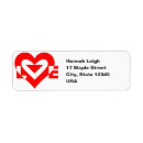 Search for red abstract return address labels Cool