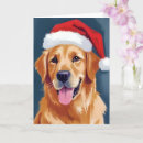 Search for golden retriever christmas cards Santa