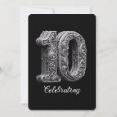 Search for 10 year anniversary party invitations Elegant