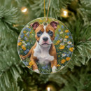 Search for staffordshire bull terrier christmas tree decorations Puppy