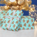Search for gingerbread men gift wrap Blue