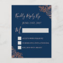Search for navy and rose gold rsvp cards Foil
