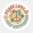 Search for peace love happiness stickers Retro