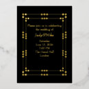 Search for gold foil art deco invitations Vintage