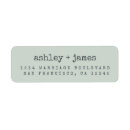 Search for pastel green return address labels Modern typography