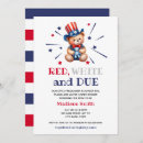 Search for red baby boy shower invitations Patriotic
