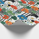 Search for black flower wrapping paper Black and white