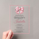 Search for pink bow birthday invitations Girly