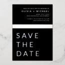 Search for black silver save date invitations Typography