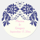 Search for navy blue damask stickers Ivory