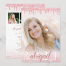 Search for rose gold glitter graduation invitations Girly