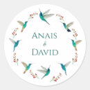 Search for hummingbirds wedding stickers Watercolor
