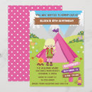 Search for glamping party invitations Pink tent