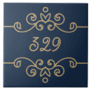 Search for gold and navy blue tiles Vintage