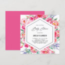 Search for pink flower baby shower invitations Watercolor