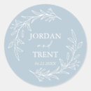 Search for dusty blue wedding stickers Eucalyptus