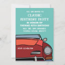 Search for vintage car invitations Retro