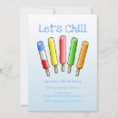Search for lets chill party invitations Popsicles