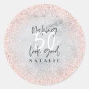 Search for 50th birthday thank you stickers Rose gold