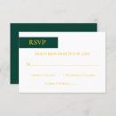 Search for emerald green and gold wedding rsvp cards Modern