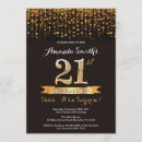 Search for black and gold 21st birthday invitations Adult birthday party