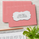 Search for red white gingham envelopes Country